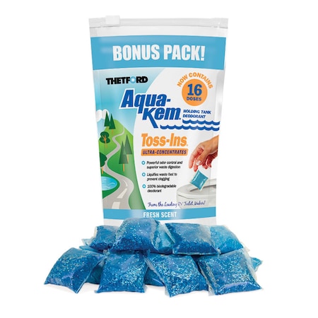 Thetford Thetford Corp 96561 Aqua Kem Toss Ins 16 Pack Fresh Scent 96561